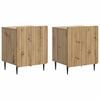 vidaXL &Eacute;jjeliszekr&eacute;ny 2 pcs K&eacute;zműves T&ouml;lgy 43 x 34,5 x 52 cm