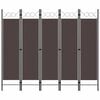 vidaXL barna 5 paneles parav&aacute;n 200 x 180 cm