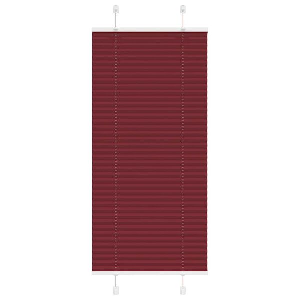 vidaXL pliszírozott redőny Bordeaux piros 55x100 cm Szövetszélesség