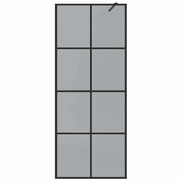 vidaXL Walk-in zuhanyfal Fekete 80 x 195 cm edzett üveg