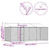 vidaXL Kutya ketrec tetővel Ez&uuml;st 600 x 200 x 256 cm Ac&eacute;l &eacute;s PE