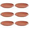 vidaXL Kerek Vir&aacute;g T&aacute;lca 6 pcs T&eacute;gla V&ouml;r&ouml;s &Oslash; 14 x 2 cm Műanyag