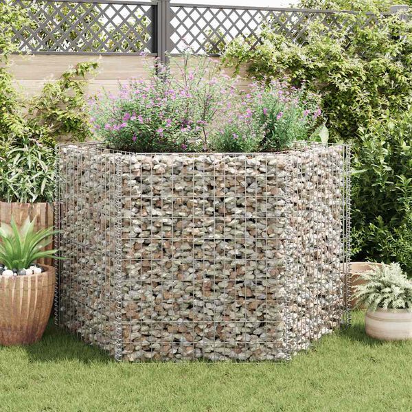 vidaXL hatsz&ouml;gletű gabion magas&aacute;gy&aacute;s 160 x 140 x 100 cm