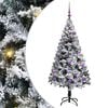 vidaXL Mű kar&aacute;csonyfa 150 LED-del Feh&eacute;r 150 cm PVC &eacute;s Ac&eacute;l &eacute;s Műanyag