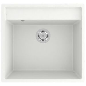 vidaXL feh&eacute;r gr&aacute;nit konyhai mosogat&oacute;t&aacute;lca t&uacute;lfoly&oacute;val