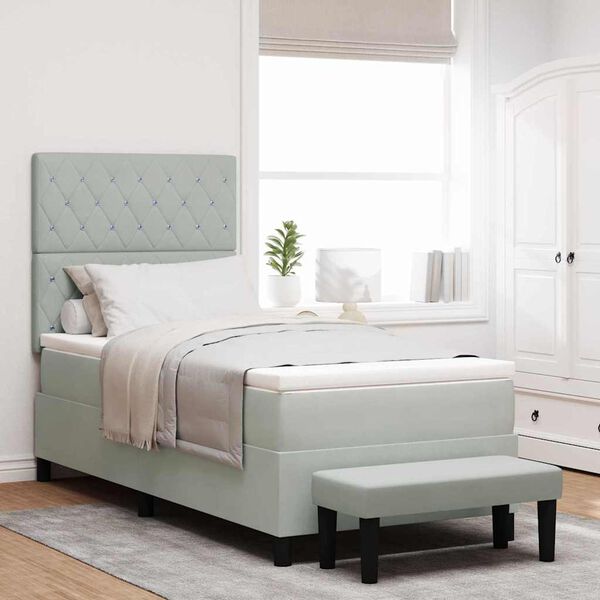 vidaXL Boxrug&oacute;s &aacute;gy matracmal Vil&aacute;gossz&uuml;rke 100 x 200 cm B&aacute;rsony