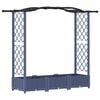 vidaXL Magas&iacute;tott &Aacute;gy Trellis-szel &eacute;s Tetővel Sz&uuml;rke 169 x 40 x 125 cm