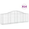 vidaXL 14 db &iacute;ves horganyzott vas gabion kos&aacute;r 200x30x60/80 cm