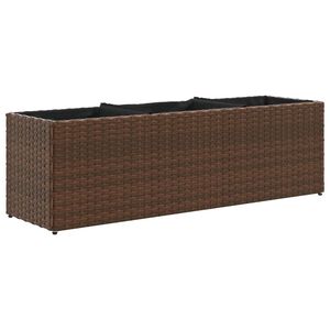 vidaXL barna polyrattan kerti &uuml;ltetől&aacute;da 3 cser&eacute;ppel 105x30x32 cm