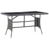 vidaXL sz&uuml;rke polyrattan kerti asztal 140 x 80 x 74 cm