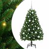 vidaXL Műanyag Hajtogat&oacute;s Kar&aacute;csonyfa 150 LED Z&ouml;ld 120 cm PVC &eacute;s Ac&eacute;l
