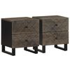 vidaXL 2 db fekete t&ouml;m&ouml;r mang&oacute;fa &eacute;jjeliszekr&eacute;ny 40 x 33 x 46 cm