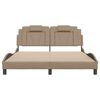 vidaXL cappuccino sz&iacute;nű műbőr &aacute;gykeret Viana matrac n&eacute;lk&uuml;l 160x200 cm