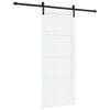 vidaXL Cs&uacute;sz&oacute; ajt&oacute; Feh&eacute;r &eacute;s Fekete 83 x 202 cm T&ouml;m&ouml;r Fenyőfa
