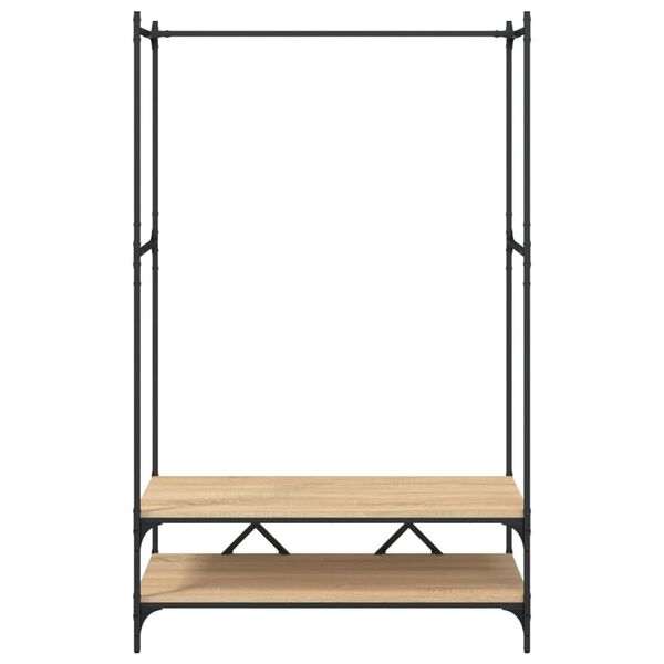 vidaXL sonoma t&ouml;lgy szerelt fa ruhatart&oacute; polcokkal