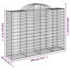 vidaXL 50 db íves horganyzott vas gabion kosár 200x50x140/160 cm