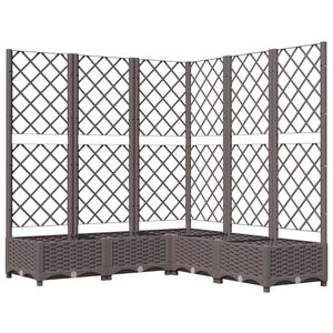 vidaXL barna polipropil&eacute;n r&aacute;csos kerti &uuml;ltetől&aacute;da 120 x 120 x 121,5 cm