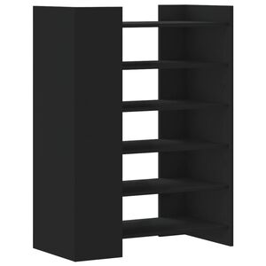 vidaXL fekete szerelt fa cipőszekr&eacute;ny 74,5 x 37,5 x 100 cm