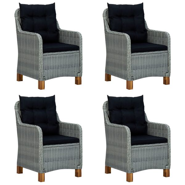 vidaXL 5 r&eacute;szes vil&aacute;gossz&uuml;rke kerti &eacute;tkezőgarnit&uacute;ra