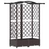 vidaXL Magas&iacute;tott &Aacute;gy Trellis-szel &eacute;s Tetővel Barna 124 x 40 x 123 cm
