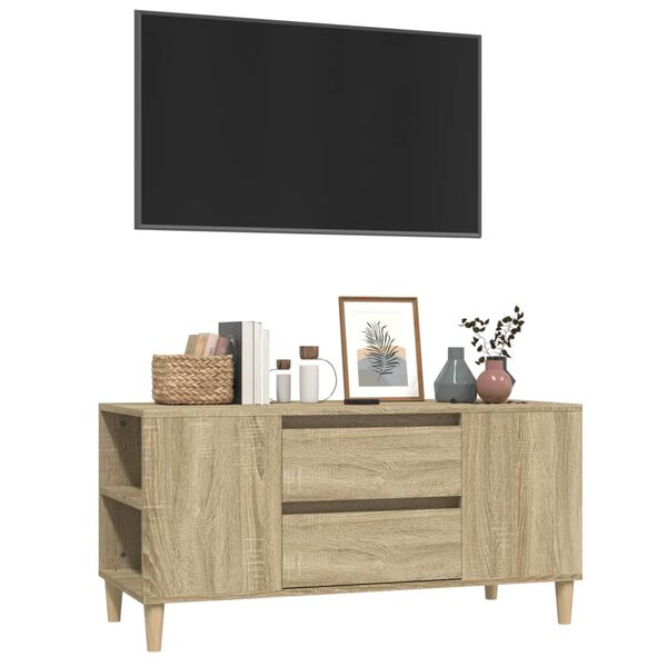 vidaXL sonoma tölgy színű szerelt fa fali TV-szekrény 102x44,5x50 cm