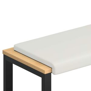 vidaXL Padp&aacute;rna Műbőr Feh&eacute;r M&eacute;ret: 35 cm m&eacute;ly