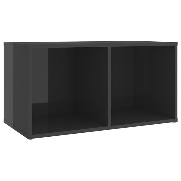 vidaXL 2 db magasfényű szürke szerelt fa TV-szekrény 72 x 35 x 36,5 cm