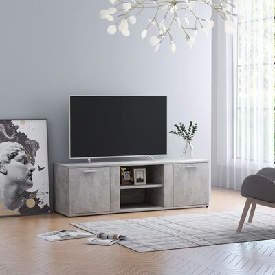 vidaXL betonszürke forgácslap TV-szekrény 120 x 34 x 37 cm