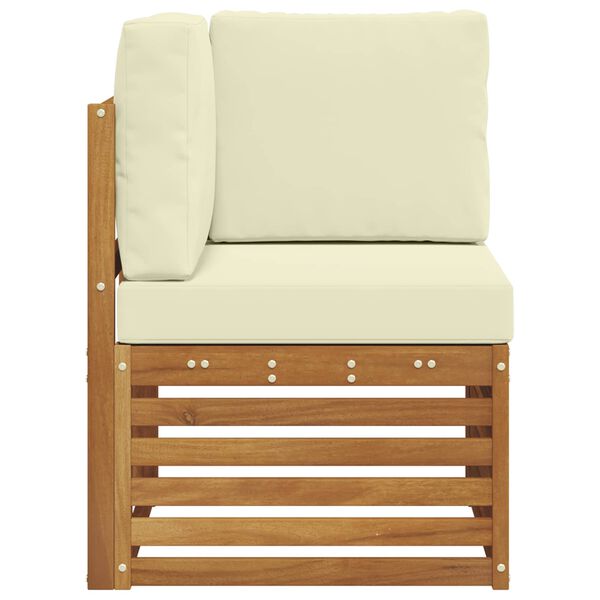 vidaXL K&uuml;lt&eacute;ri Sarokkanap&eacute; T&ouml;m&ouml;r Ak&aacute;cfa Term&eacute;szetes