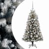 vidaXL Mű zsan&eacute;ros kar&aacute;csonyfa g&ouml;mb&ouml;kkel 120 cm 150 LED Meleg feh&eacute;r