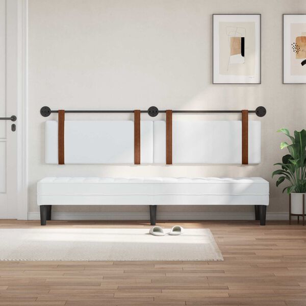 vidaXL Fali Fejt&aacute;mla Falra szerelhető Feh&eacute;r 210 x 55 x 5 cm Antik PU