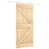 vidaXL Cs&uacute;sz&oacute; ajt&oacute; Term&eacute;szetes &eacute;s Feh&eacute;r 90 x 210 cm T&ouml;m&ouml;r Fenyőfa
