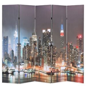 vidaXL &eacute;jszakai New York mint&aacute;s parav&aacute;n 200 x 170 cm
