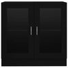 vidaXL fekete szerelt fa vitrinszekrény 82,5 x 30,5 x 80 cm
