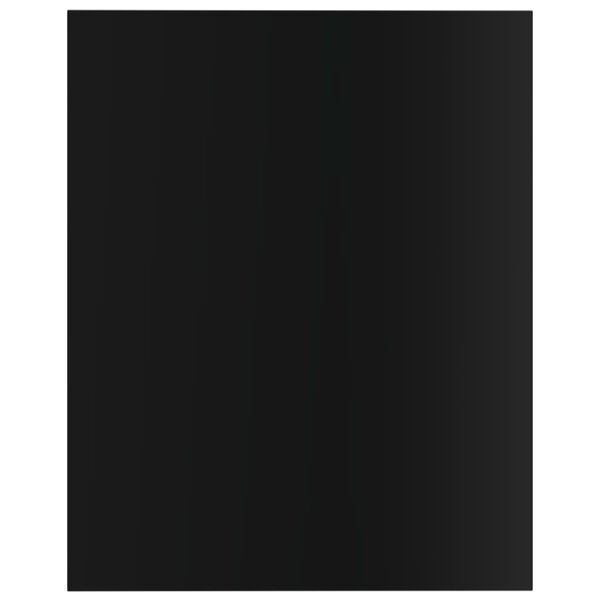 vidaXL 8 db magasfényű fekete szerelt fa könyvespolc 40 x 50 x 1,5 cm