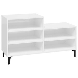 vidaXL magasf&eacute;nyű feh&eacute;r szerelt fa cipősszekr&eacute;ny 102x36x60 cm