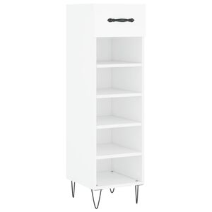 vidaXL feh&eacute;r szerelt fa cipőszekr&eacute;ny 30 x 35 x 105 cm