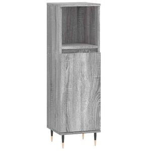 vidaXL sz&uuml;rke sonoma sz&iacute;nű szerelt fa f&uuml;rdőszobaszekr&eacute;ny 30x30x100 cm