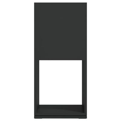 vidaXL fekete forgácslap forgószekrény 34,5x34,5x75,5 cm