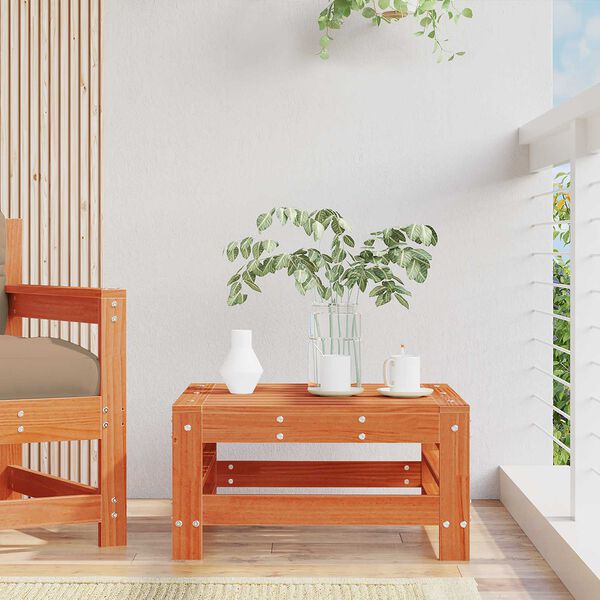 vidaXL Kerti l&aacute;btart&oacute; T&ouml;m&ouml;r fenyő Viaszbarna 57,5 x 57,5 x 30 cm