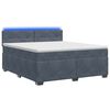 vidaXL Boxspring &aacute;gy matraccal &eacute;s LED-del S&ouml;t&eacute;tsz&uuml;rke 140 x 200 cm
