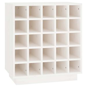 vidaXL feh&eacute;r t&ouml;m&ouml;r fenyőfa borszekr&eacute;ny 55,5x34x61 cm