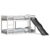 vidaXL feh&eacute;r t&ouml;m&ouml;r fenyő emeletes &aacute;gy cs&uacute;szd&aacute;val &eacute;s l&eacute;tr&aacute;val 90x200 cm