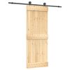vidaXL Cs&uacute;sz&oacute; ajt&oacute; Term&eacute;szetes &eacute;s Fekete 80 x 210 cm Szil&aacute;rd Fenyőfa