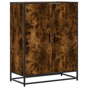 vidaXL f&uuml;st&ouml;s t&ouml;lgy sz&iacute;nű szerelt fa &eacute;s f&eacute;m cipőszekr&eacute;ny 75x38x97,5 cm