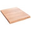 vidaXL vil&aacute;gosbarna kezelt t&ouml;m&ouml;r fa f&uuml;rdőszobai pult 40x50x(2-4) cm