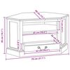 vidaXL SarokTVSzekr&eacute;ny Term&eacute;szetes 79 x 40 x 46 cm T&ouml;m&ouml;r Mahag&oacute;ni Fa