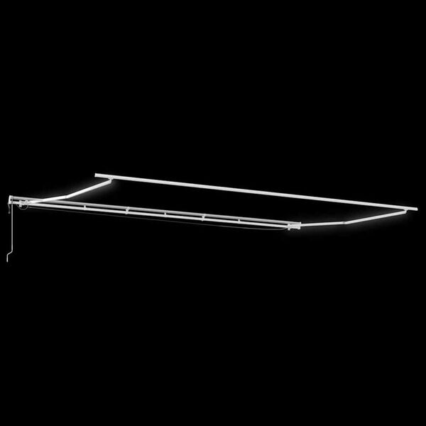 vidaXL Beh&uacute;zhat&oacute; napellenző Feh&eacute;r 600 &times; 300 cm Poli&eacute;szter &eacute;s f&eacute;m