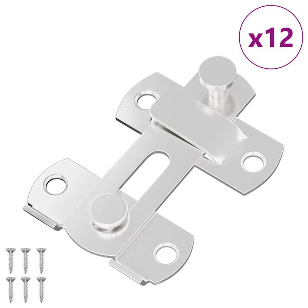 vidaXL Ajt&oacute;z&aacute;r 12 pcs Ez&uuml;st 70 x 8 mm Ac&eacute;l