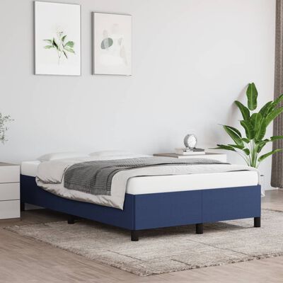 vidaXL kék szövet ágykeret 120 x 190 cm